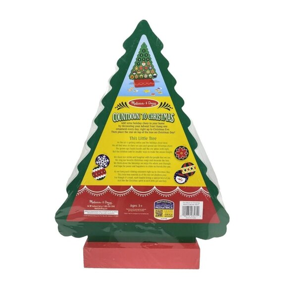 Melissa & Doug Countdown To Christmas Wooden Advent Calendar Magnetic Tree - Picture 4 of 13
